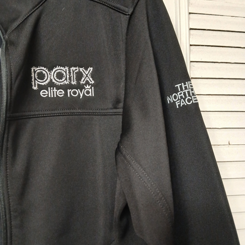 The North Face Black Softshell Jacket with Embroidered Logos